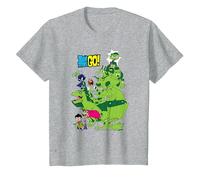 Teen Titans Go! Beast Boy Stack Camiseta, Niños, Gris Jaspeado, 2 años