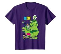 Teen Titans Go! Beast Boy Stack Camiseta, Niños, Morado, 2 años