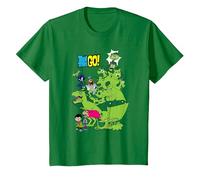 Teen Titans Go! Beast Boy Stack Camiseta, Niños, Verde Kelly, 10 años