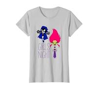 Teen Titans Go Girls Night Camiseta, Mujer, Plata, 3XL