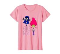 Teen Titans Go Girls Night Camiseta, Mujer, Rosado, 3XL