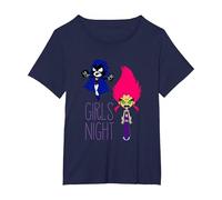 Teen Titans Go Girls Night Camiseta, Mujer Tallas Grandes, Azul Marino, 1XL Grande