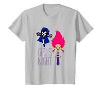Teen Titans Go Girls Night Camiseta, Niños, Plata, 3 años