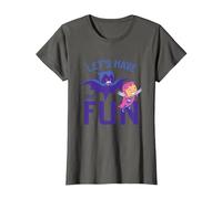 Teen Titans Go Let's Have The Fun Camiseta, Mujer, Asfalto, L