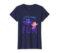 Teen Titans Go Let's Have The Fun Camiseta, Mujer, Azul Marino, XS