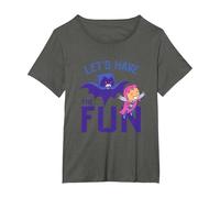 Teen Titans Go Let's Have The Fun Camiseta, Mujer Tallas Grandes, Asfalto, 1XL Grande