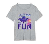Teen Titans Go Let's Have The Fun Camiseta, Mujer Tallas Grandes, Gris Jaspeado, 1XL Grande