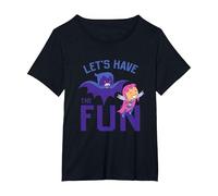Teen Titans Go Let's Have The Fun Camiseta, Mujer Tallas Grandes, Negro, 3XL Grande