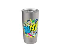 Teen Titans Go! Logo And Titans Vaso térmico de acero inoxidable de doble pared