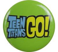 Teen Titans GO! - Logo - Botón redondo de 1.25 pulgadas, Acero inoxidable, Sin gemas.