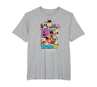 Teen Titans Go! To The Movies Hollywood Camiseta, Hombre Tallas Grandes, Gris Jaspeado, 6X Alto