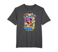 Teen Titans Go! To The Movies Hollywood Camiseta, Hombre Tallas Grandes, Jaspeado Oscuro, 2X Alto