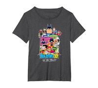 Teen Titans Go! To The Movies Hollywood Camiseta, Mujer Tallas Grandes, Jaspeado Oscuro, 2XL Grande