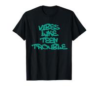 Teen Trouble Vibes Edgy Statement Design Camiseta