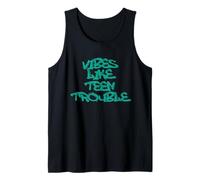 Teen Trouble Vibes Edgy Statement Design Camiseta sin Mangas