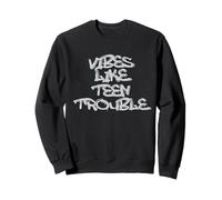 Teen Trouble Vibes Edgy Statement Design Sudadera