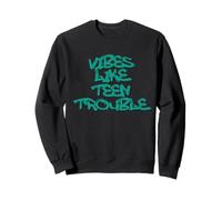 Teen Trouble Vibes Edgy Statement Design Sudadera