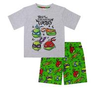 TEENAGE MUTANT NINJA Las Tortugas Ninja Turtles - Pijama de Manga Corta para Niños - 100% Algodón - 7-8 Años: 128cm