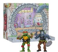 Teenage Mutant Ninja Tortugas Classic Remastered Raph vs. Rocksteady Paquete de 2 por Playmates Toys