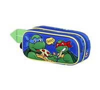 TEENAGE MUTANT NINJA Tortugas Ninja Mates-Estuche Portatodo 3D Doble, Verde, 22 x 9.5 cm