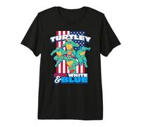 Teenage Mutant Ninja Turtles 4th of July Turtley USA Flag Camiseta Premium