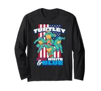 Teenage Mutant Ninja Turtles 4th of July Turtley USA Flag Manga Larga