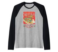 Teenage Mutant Ninja Turtles All I Want 4 Christmas Is Pizza Camiseta Manga Raglan