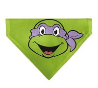 Teenage Mutant Ninja Turtles Bandana para mascotas, Tortugas Ninja Donatello Cara y Concha de Tortuga Primer Cerca Verde Slip On Collar Bandana Solo