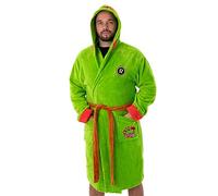 TEENAGE MUTANT NINJA Turtles Bata de baño con capucha verde para hombres | Libera tu héroe interior con esta bata de vestir de disfraz de TMNT | Abraza la comodidad y la vibra ninja con estilo