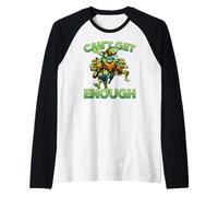 Teenage Mutant Ninja Turtles Can't Get Enough Retro Hero Camiseta Manga Raglan