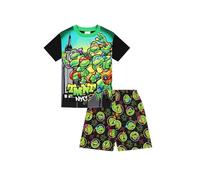TEENAGE MUTANT NINJA Turtles Conjunto de pijama corto para niños y niñas, verde, 5-6 años