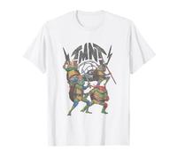 Teenage Mutant Ninja Turtles Hero Lineup Distressed Logo Camiseta