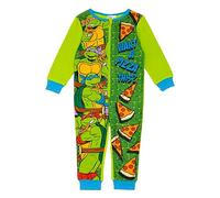 TEENAGE MUTANT NINJA Turtles Kids Green & Blue Character Onesie | Sumérgete en Aventuras con Este Disfraz de TMNT Jugar, Dormir y Noches acogedoras | Traje de Dormir Todo en uno