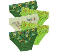 Teenage Mutant Ninja Turtles Las Tortugas Ninja Paquete de Cinco Calzoncillos TMNT 100% algodón, Verde, 7-8 años