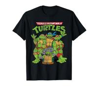 Teenage Mutant Ninja Turtles Logo and Brothers Distressed Camiseta