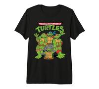 Teenage Mutant Ninja Turtles Logo and Brothers Distressed Camiseta Premium