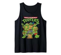 Teenage Mutant Ninja Turtles Logo and Brothers Distressed Camiseta sin Mangas