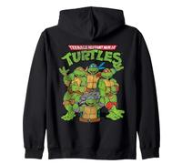 Teenage Mutant Ninja Turtles Logo and Brothers Distressed Sudadera con Capucha
