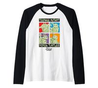 Teenage Mutant Ninja Turtles: Mutant Mayhem Squad Grid Camiseta Manga Raglan