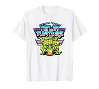 Teenage Mutant Ninja Turtles Neon Grid Retro Camiseta