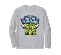 Teenage Mutant Ninja Turtles Neon Grid Retro Manga Larga