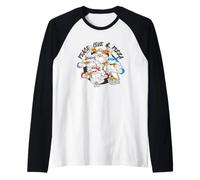 Teenage Mutant Ninja Turtles Peace Love Pizza Camiseta Manga Raglan