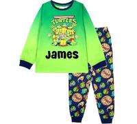 TEENAGE MUTANT NINJA Turtles Pijama personalizado para niños, pijama de manga larga para invierno, suave y cómodo, regalo para niños, verde, 5-6 Years