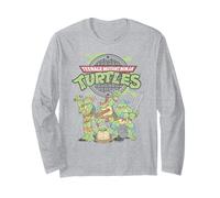 Teenage Mutant Ninja Turtles Sewer Logo and Turtles Retro Manga Larga