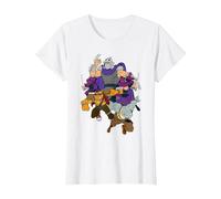 Teenage Mutant Ninja Turtles Shredder, Rock Steady and Bebop Camiseta, Mujer, Blanco, XXL