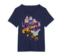 Teenage Mutant Ninja Turtles Shredder, Rock Steady and Bebop Camiseta, Mujer Tallas Grandes, Azul Marino, 3XL Grande