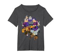 Teenage Mutant Ninja Turtles Shredder, Rock Steady and Bebop Camiseta, Mujer Tallas Grandes, Jaspeado Oscuro, 4XL Grande