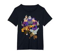 Teenage Mutant Ninja Turtles Shredder, Rock Steady and Bebop Camiseta, Mujer Tallas Grandes, Negro, 4XL Grande