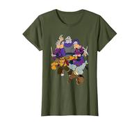 Teenage Mutant Ninja Turtles Shredder, Rock Steady and Bebop Camiseta, Mujer, Verde Oliva, XXL