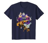 Teenage Mutant Ninja Turtles Shredder, Rock Steady and Bebop Camiseta, Niños, Azul Marino, 12 años